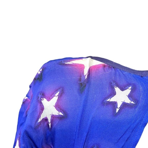 JUST CAVALLI BY ROBERTO CAVALLI - Star Print Maxi Dress Sz 40 / 8 US - Picture 6 of 10